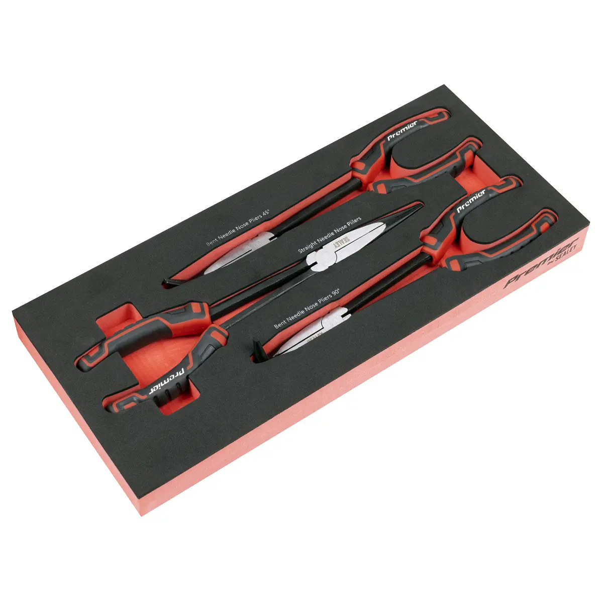 Premier Long Needle Nose Pliers Set With Tool Tray 3Pc Tbt58 1