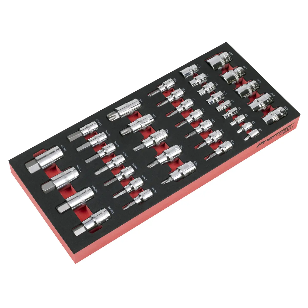 Premier Socket Bit Set With Tool Tray 37Pc Tbt61 1