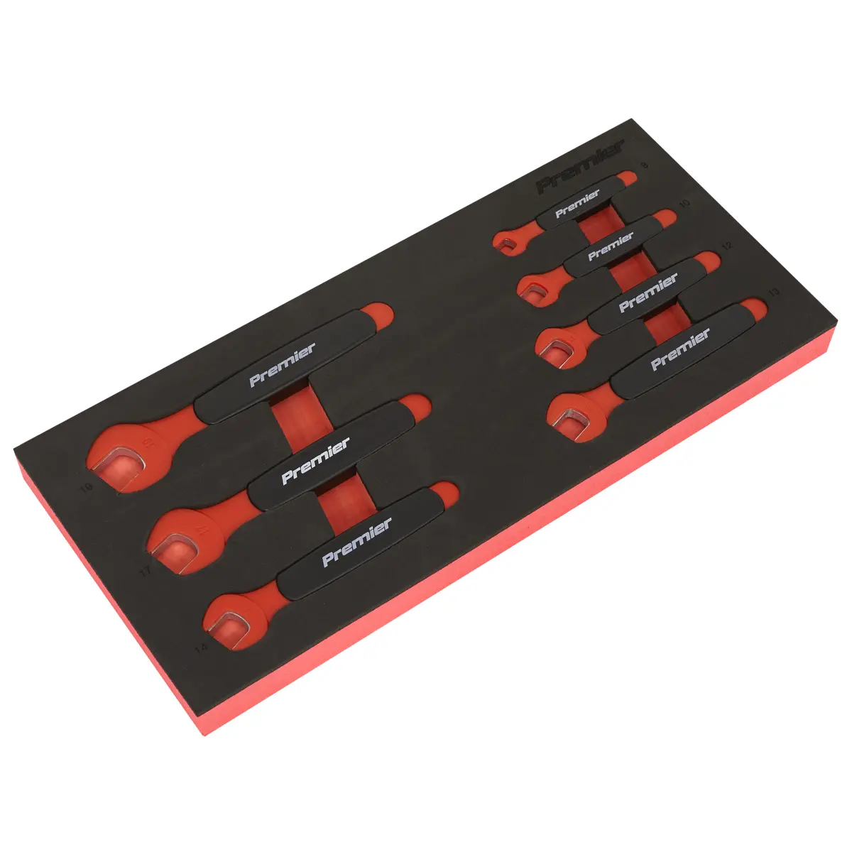 Premier Insulated Open-End Spanner Set With Tool Tray 7Pc - Vde Approved Tbte03 1