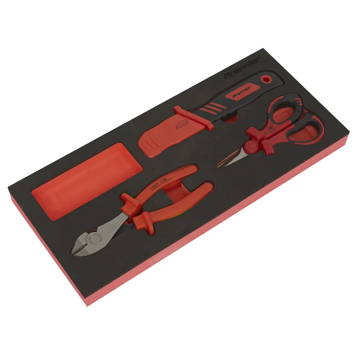 Premier Insulated Cutting Set With Tool Tray 3Pc - Vde Approved Tbte09 1