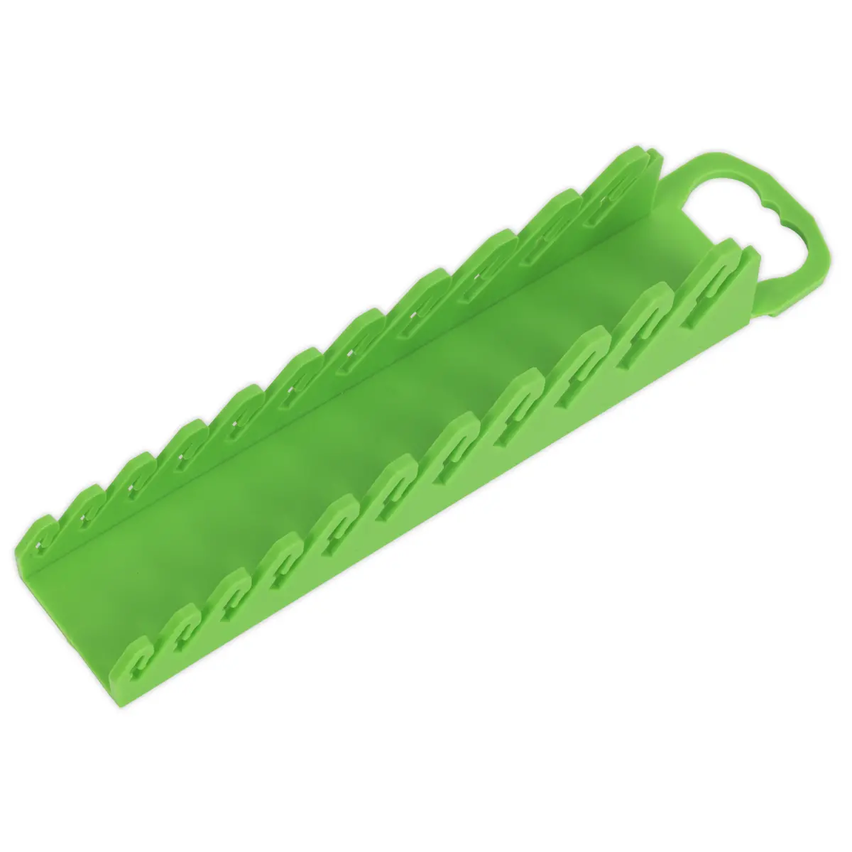 Premier Spanner Rack Capacity 10 Stubby Spanners - Hi-Vis Green Wr10hv 1