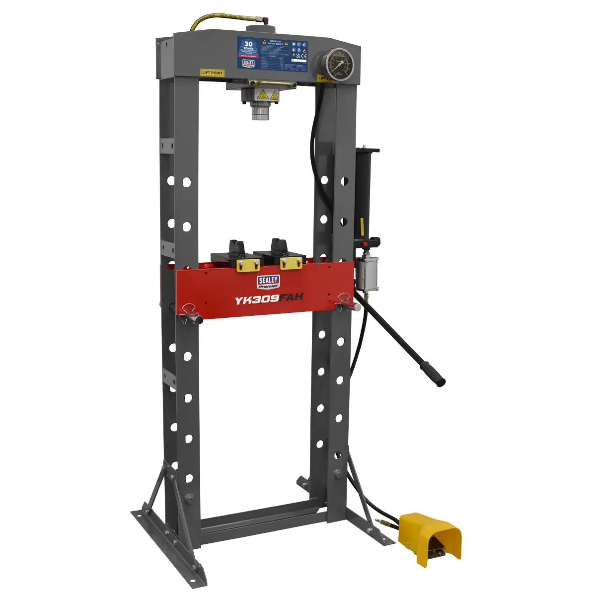 Premier Heavy-Duty Air/Hydraulic Floor Type Press With Foot Pedal 30 Tonne Yk309fah 1