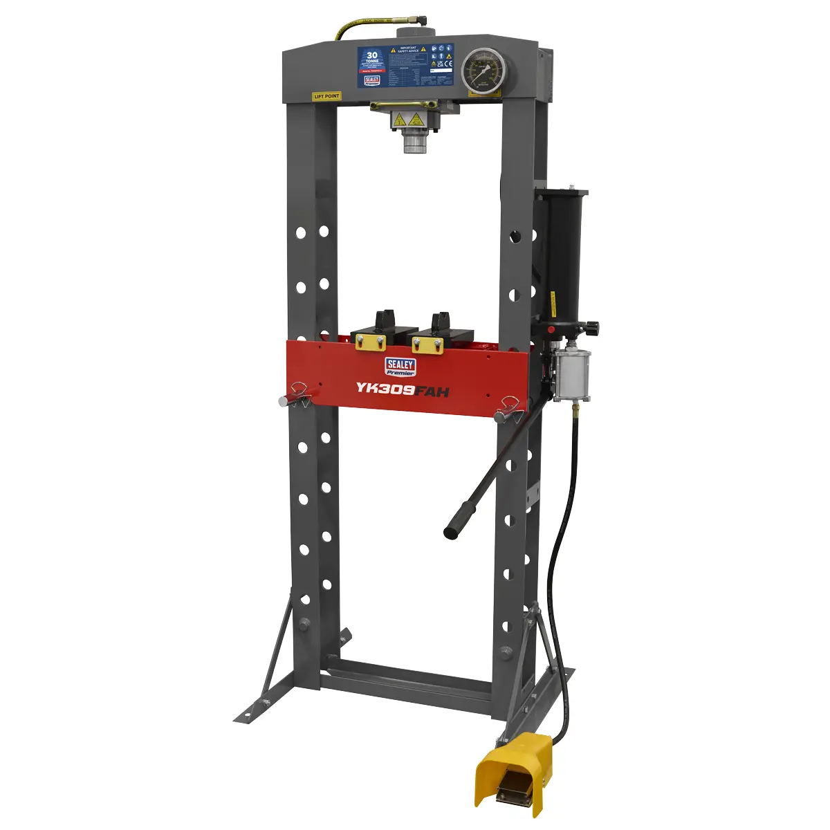 Premier Heavy-Duty Air/Hydraulic Floor Type Press With Foot Pedal 30 Tonne Yk309fah 2