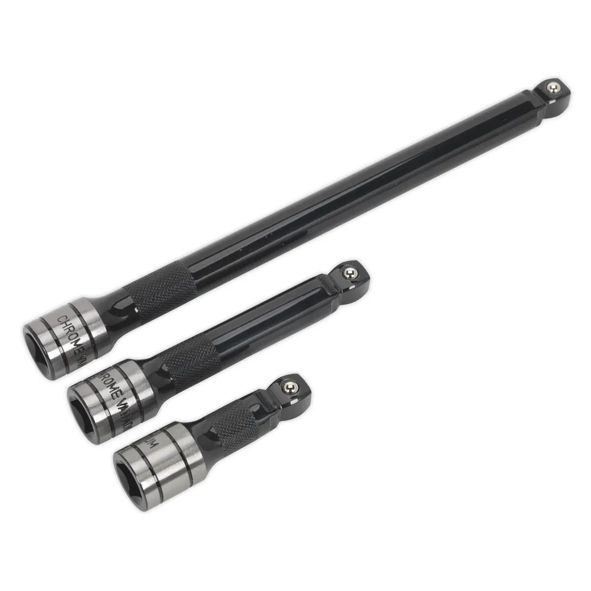 Premier Black Wobble/Rigid Extension Bar Set 1/2"Sq Drive 3Pc Ak7692 1