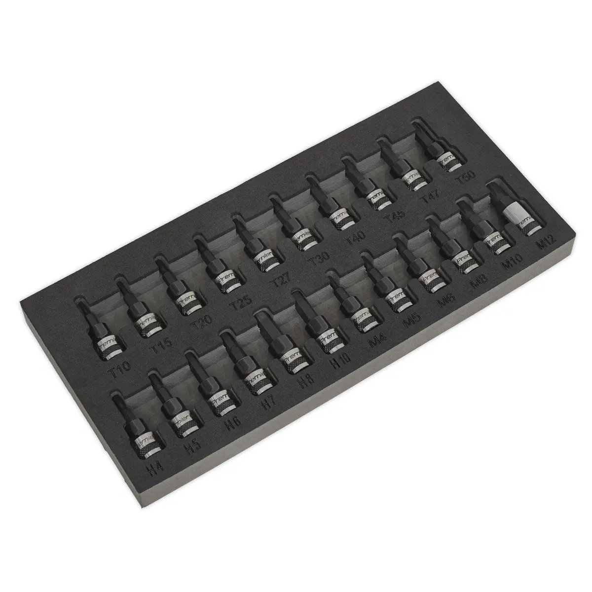 Premier Black Trx-Star*/Hex/Spline Socket Bit Set 3/8"Sq Drive 22Pc Ak7985 1