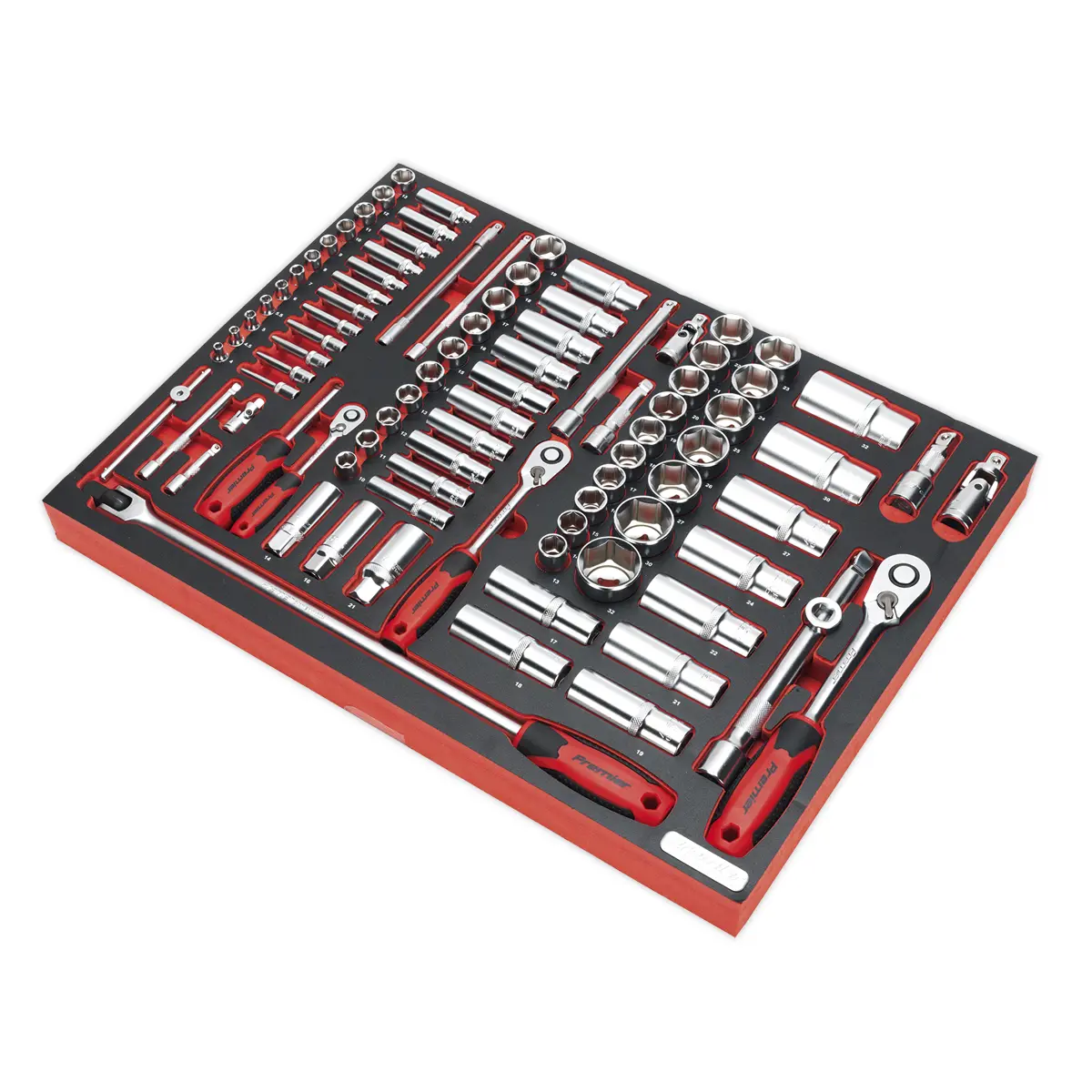 Premier Platinum Socket Set With Tool Tray 1/4", 3/8" & 1/2"Sq Drive 91Pc Tbtp02 2