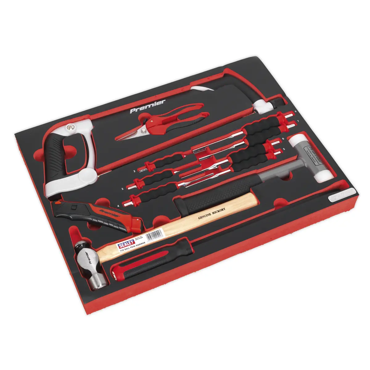 Premier Platinum Hacksaw, Hammers & Punch Kit With Tool Tray 13Pc Tbtp06uk 1