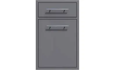 Challenger Designs Canyon Series Waste Bin Pull Out With Drawer Kitchen Cabinet 1