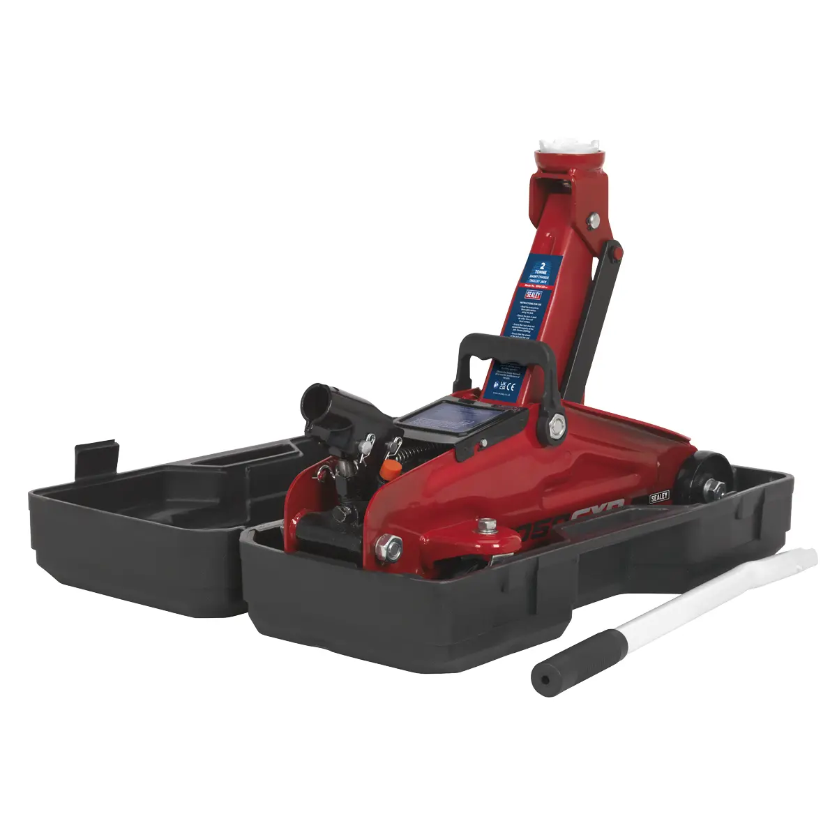 Sealey Short Chassis Trolley Jack With Storage Case 2 Tonne 1050Cxd 1