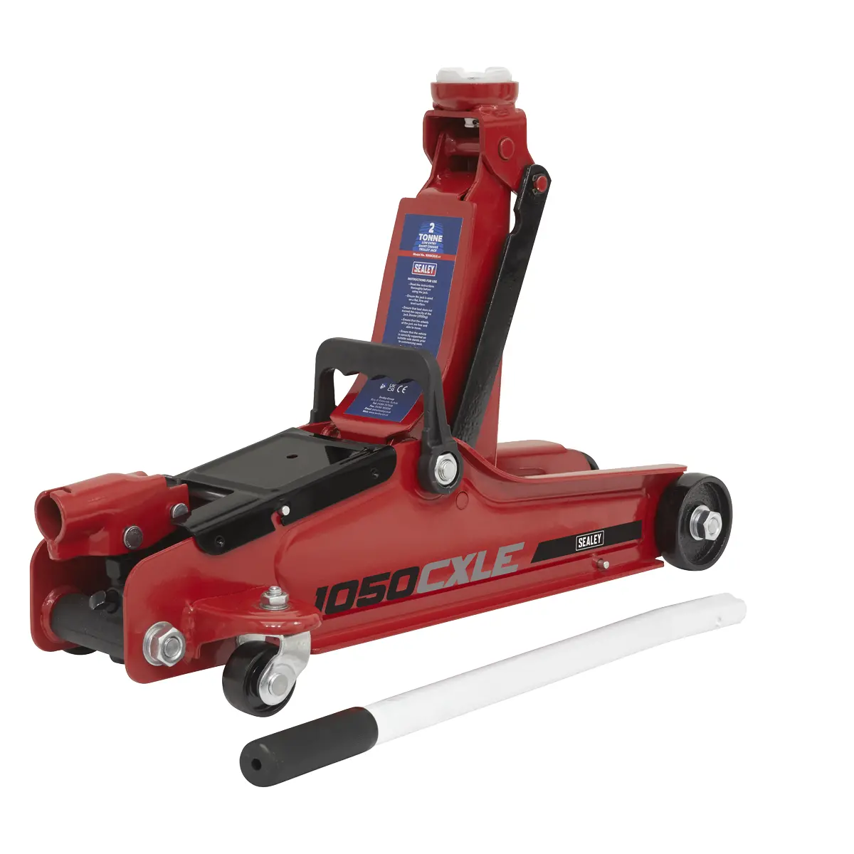 Sealey Low Profile Short Chassis Trolley Jack 2 Tonne 1050Cxle 1