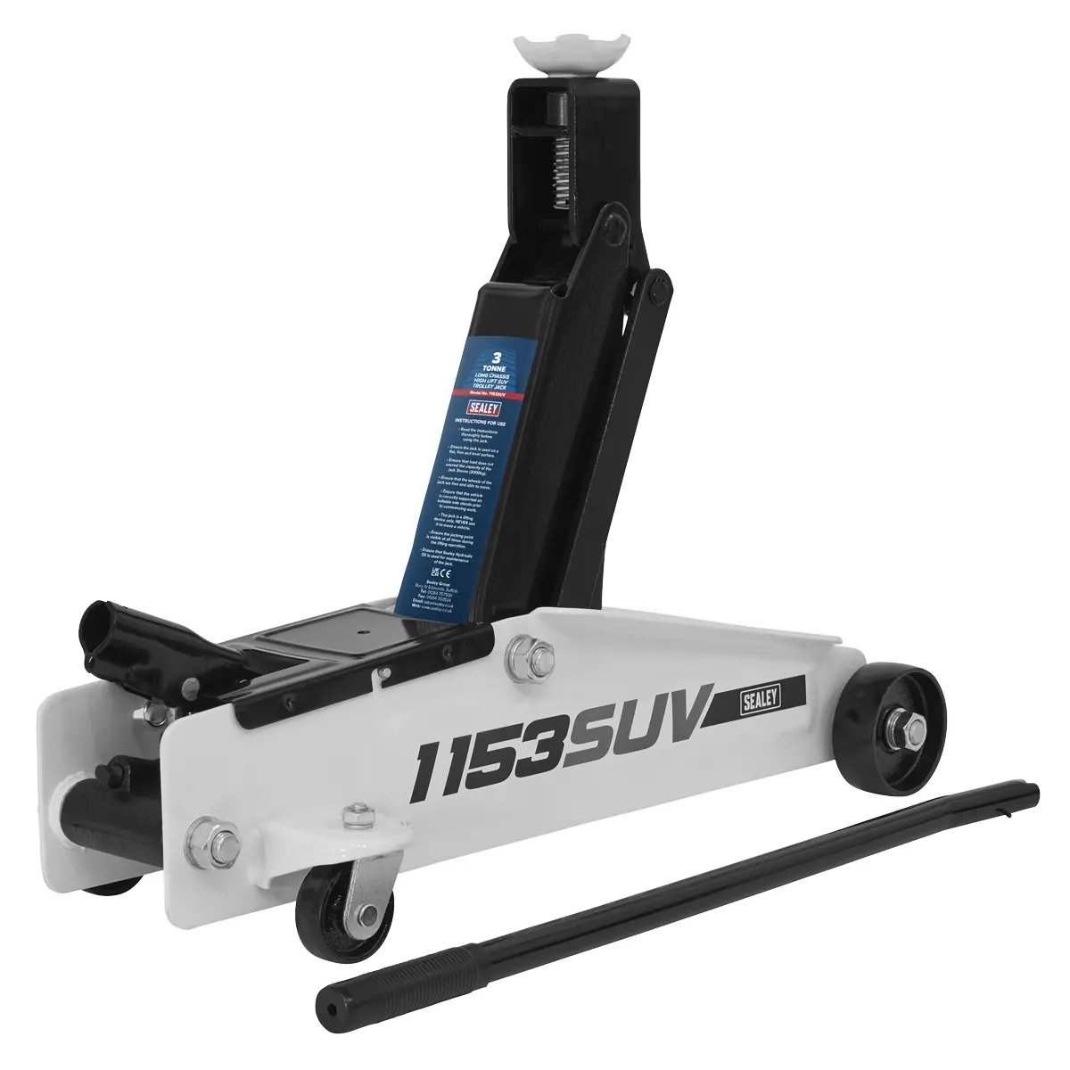 Sealey Long Reach High Lift Suv Trolley Jack 3 Tonne 1153Suv 1