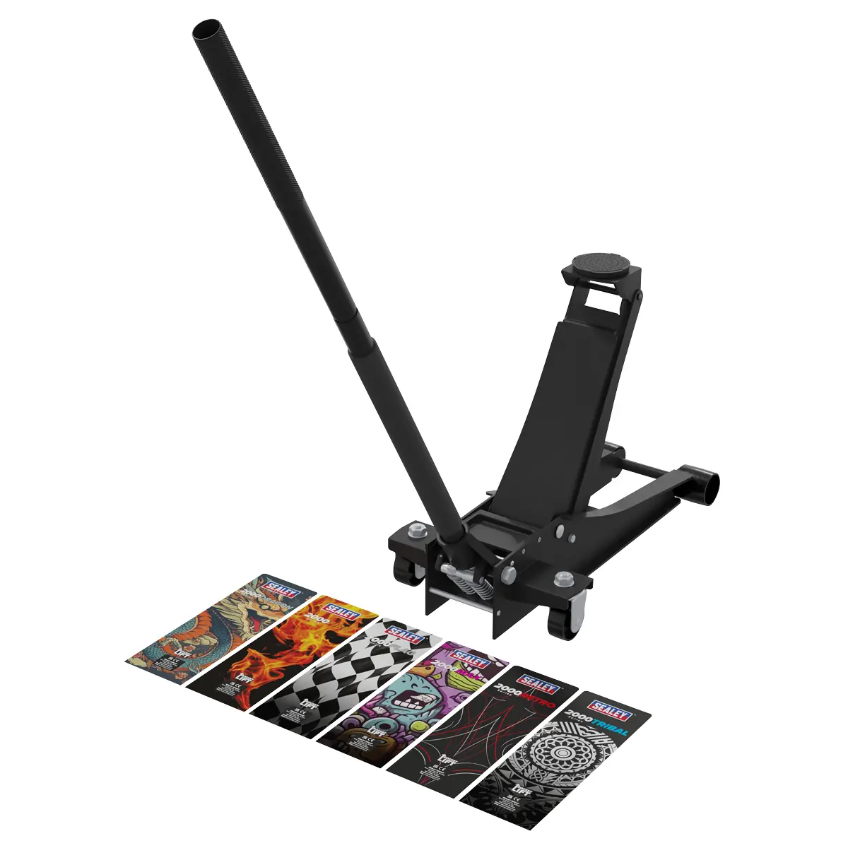 Sealey Low Profile Custom Design Trolley Jack With Rocket Lift 2 Tonne - Black 2000Cb 1