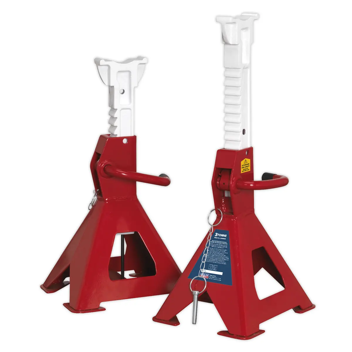 Sealey Auto Rise Ratchet Axle Stands (Pair) 3 Tonne Capacity Per Stand Aas3000 1