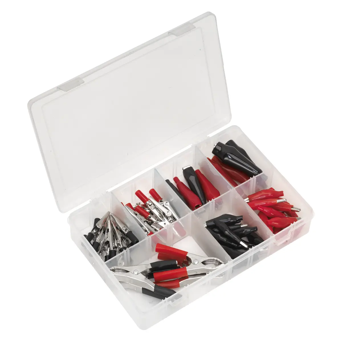 Sealey Crocodile Clip Assortment 60Pc - Black & Red Ab023ca 1