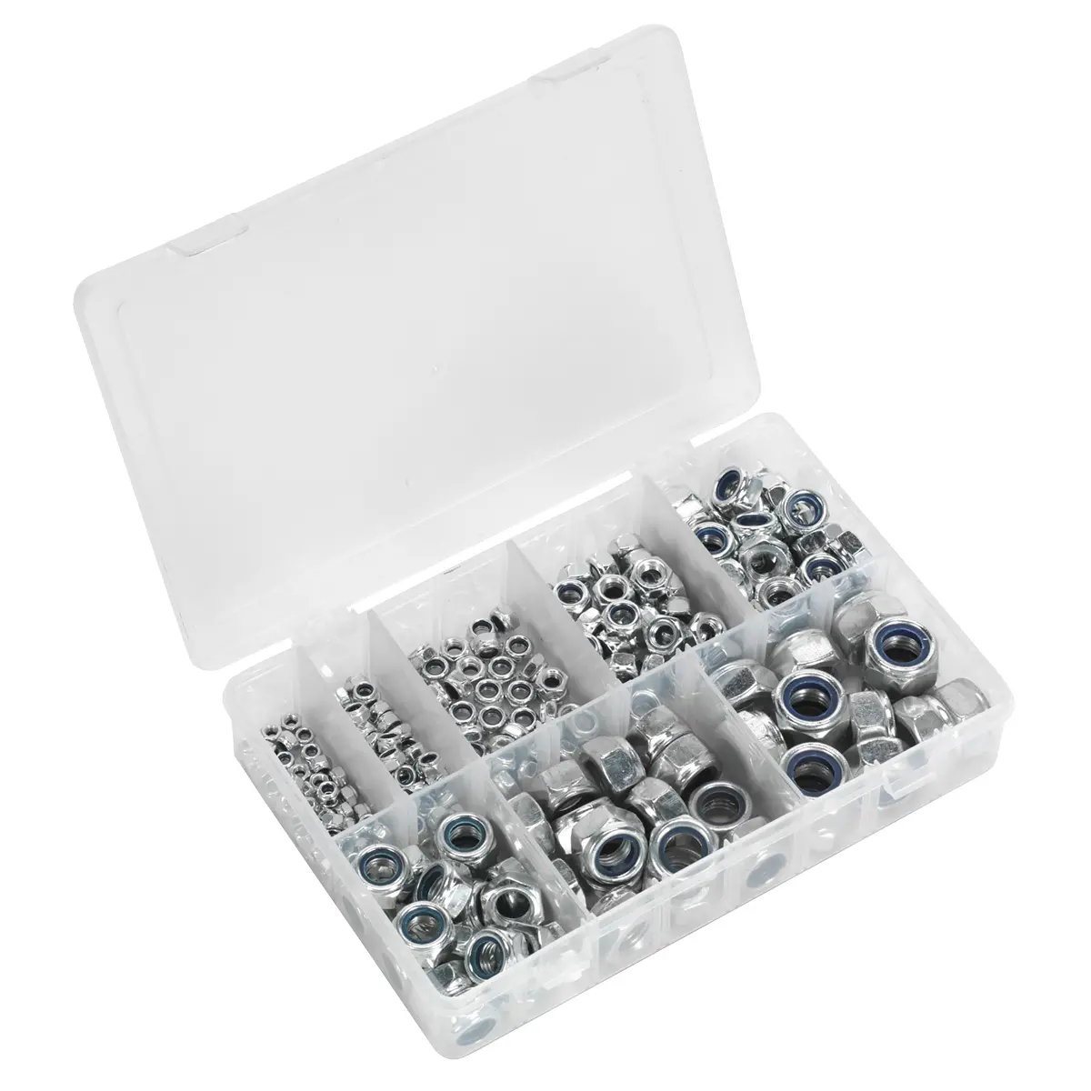 Sealey Nylon Locknut Assortment M4-M16 255Pc Ab033ln 1