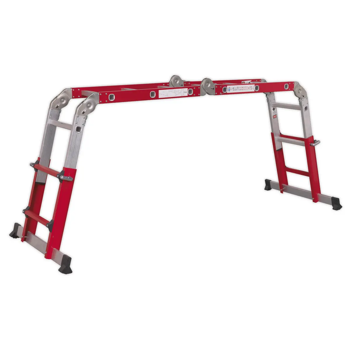 Sealey Aluminium 4-Way Multipurpose Adjustable-Height Ladder - En 131 Afpl2 1