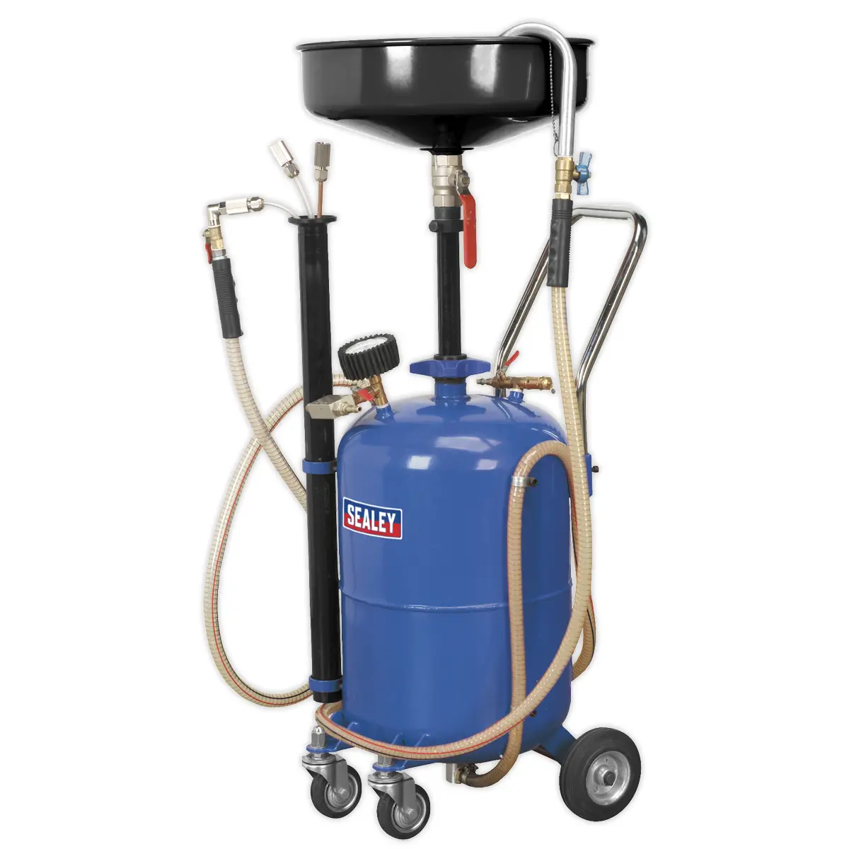 Sealey Air Discharge Mobile Oil Drainer With Probes 35L Ak456dx 1