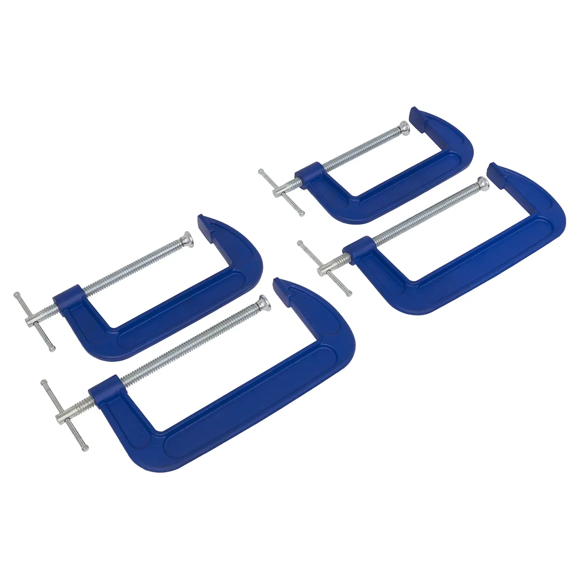 Sealey G-Clamp Set 150Mm & 200Mm 4Pc Ak6006set 1