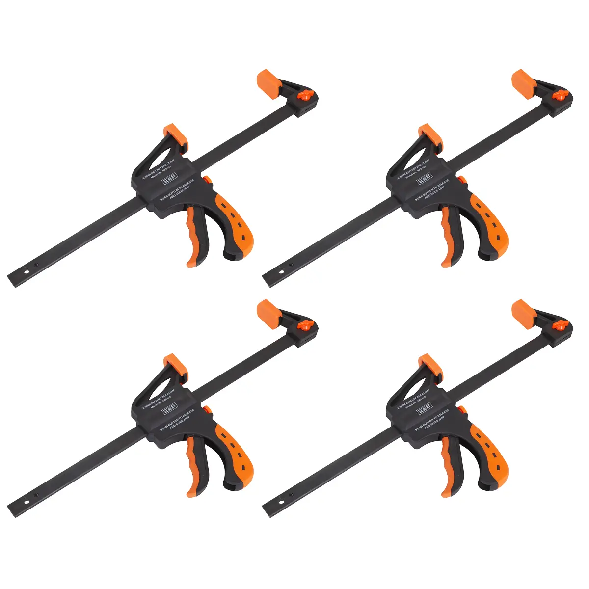 Sealey Ratchet Bar Clamp Set 300Mm 4Pc Ak61024 1