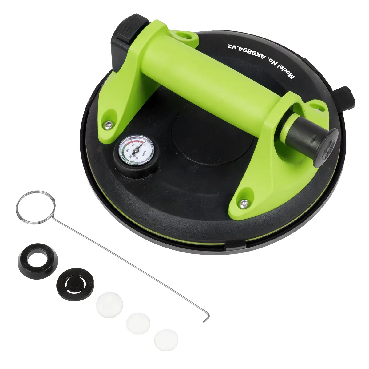 Sealey Heavy Lift Suction Cup With Vacuum Grip Pressure Gauge Ak9894 1
