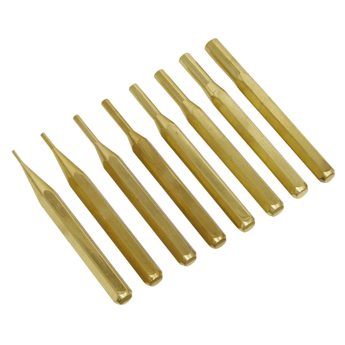 Sealey Brass Pin Punch Set 8Pc Akb08 1