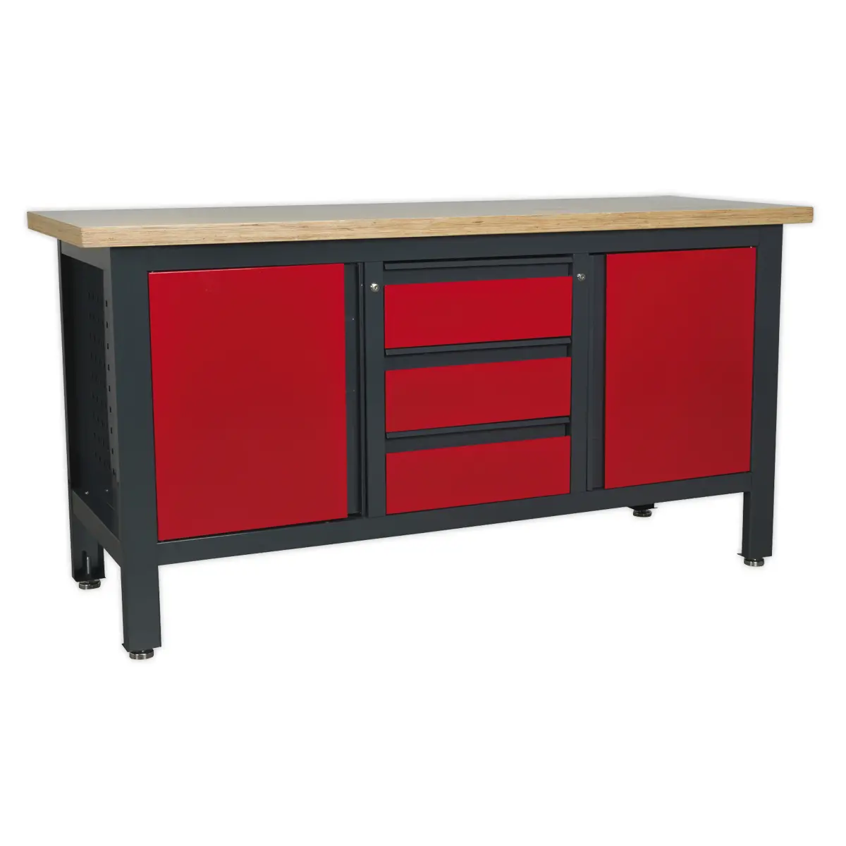 Sealey Workbench With 3 Drawers & 2 Cupboards Ap1905c 1