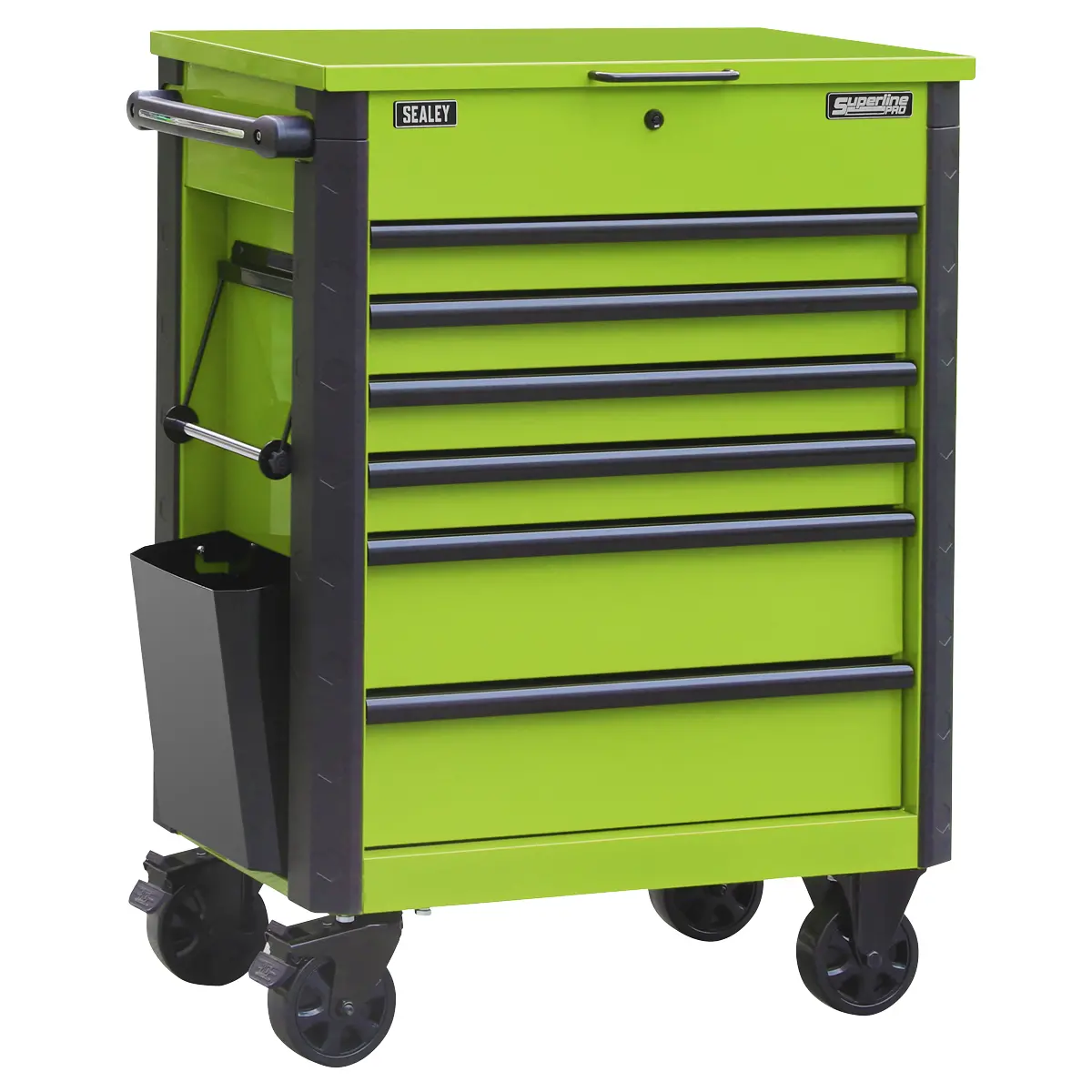 Sealey Superline Pro® Tool Trolley 6 Drawer - Green Ap266hv 1