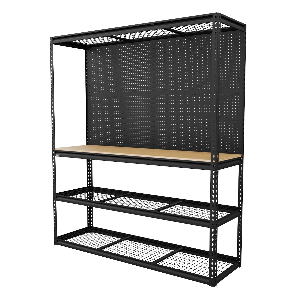 Sealey Heavy-Duty Modular Workbench With Racking & Pegboard 300Kg Capacity Per Level Apmwb1 1