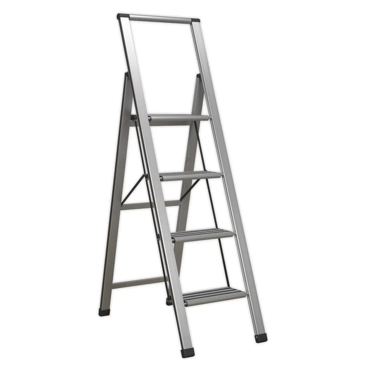 Sealey Aluminium Professional Folding Step Ladder 4-Step 150Kg Capacity - En 1483 Apsl4 1