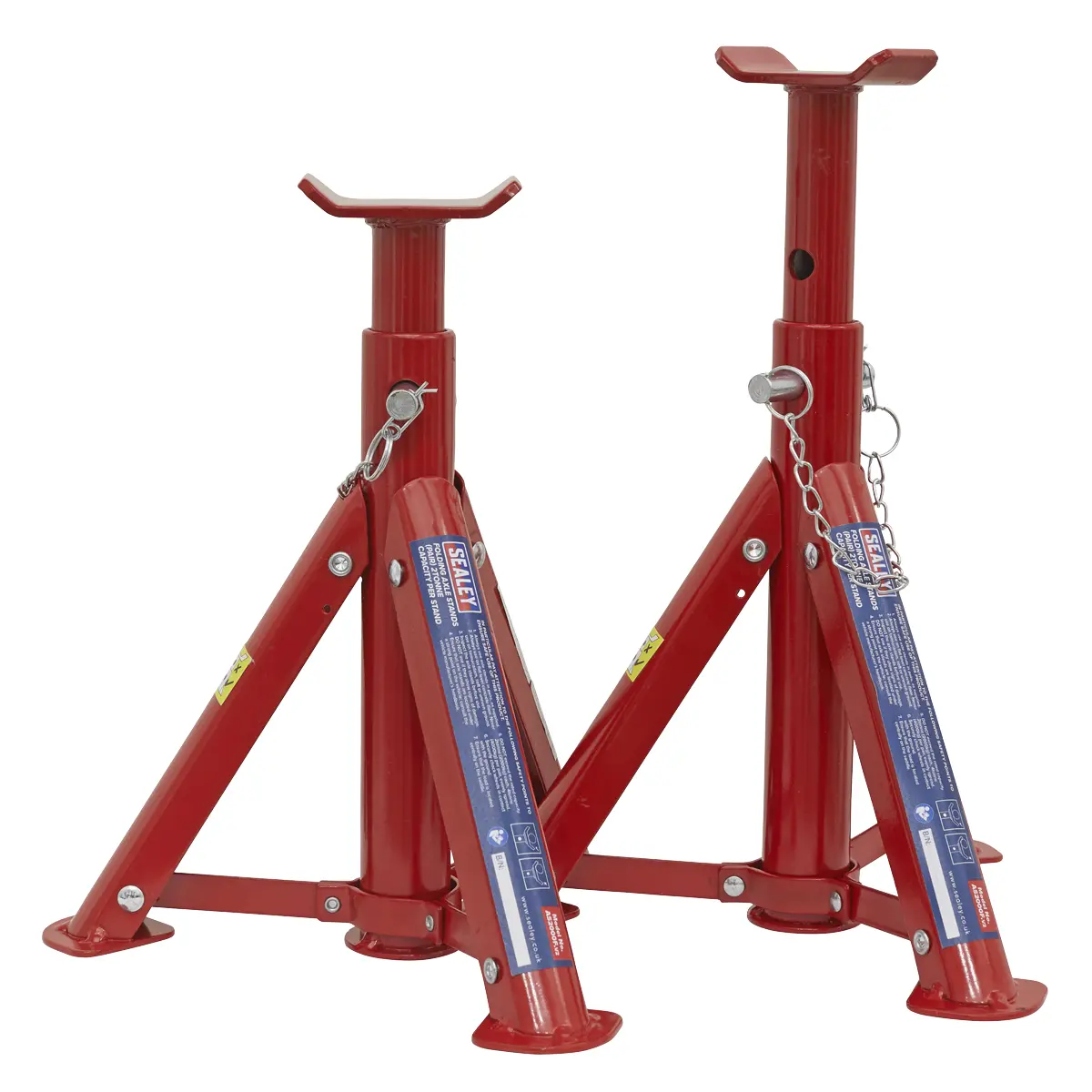 Sealey Folding Type Axle Stands (Pair) 2 Tonne Capacity Per Stand As2000f 1