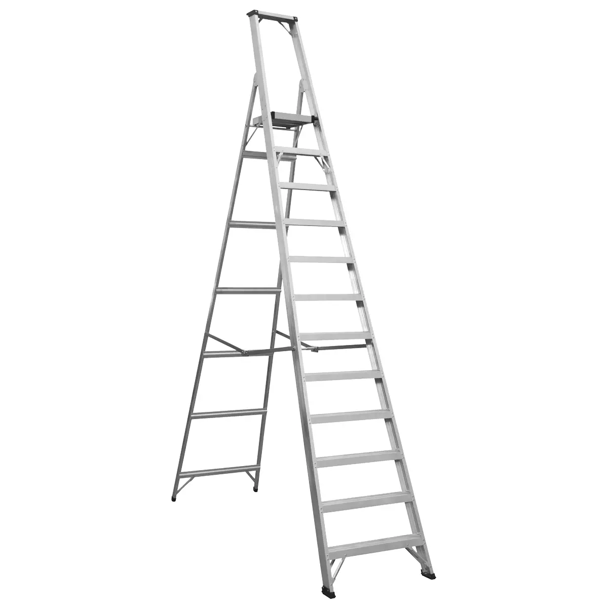 Sealey Industrial Step Ladder 12-Tread Aluminium - Bs En 131 Axl12 1