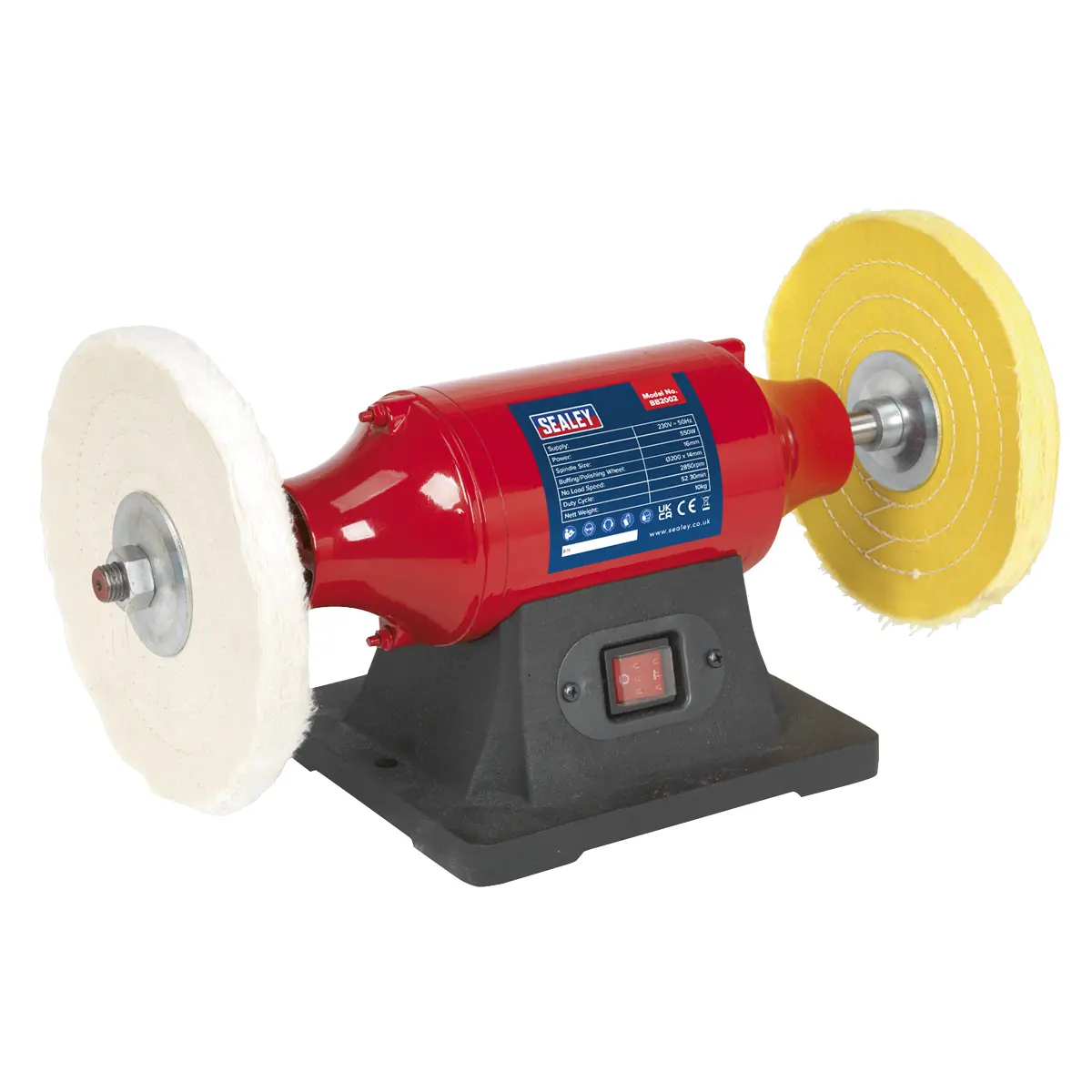 Sealey 200Mm Bench Mounting Buffer Polisher 550W/230V Bb2002 1