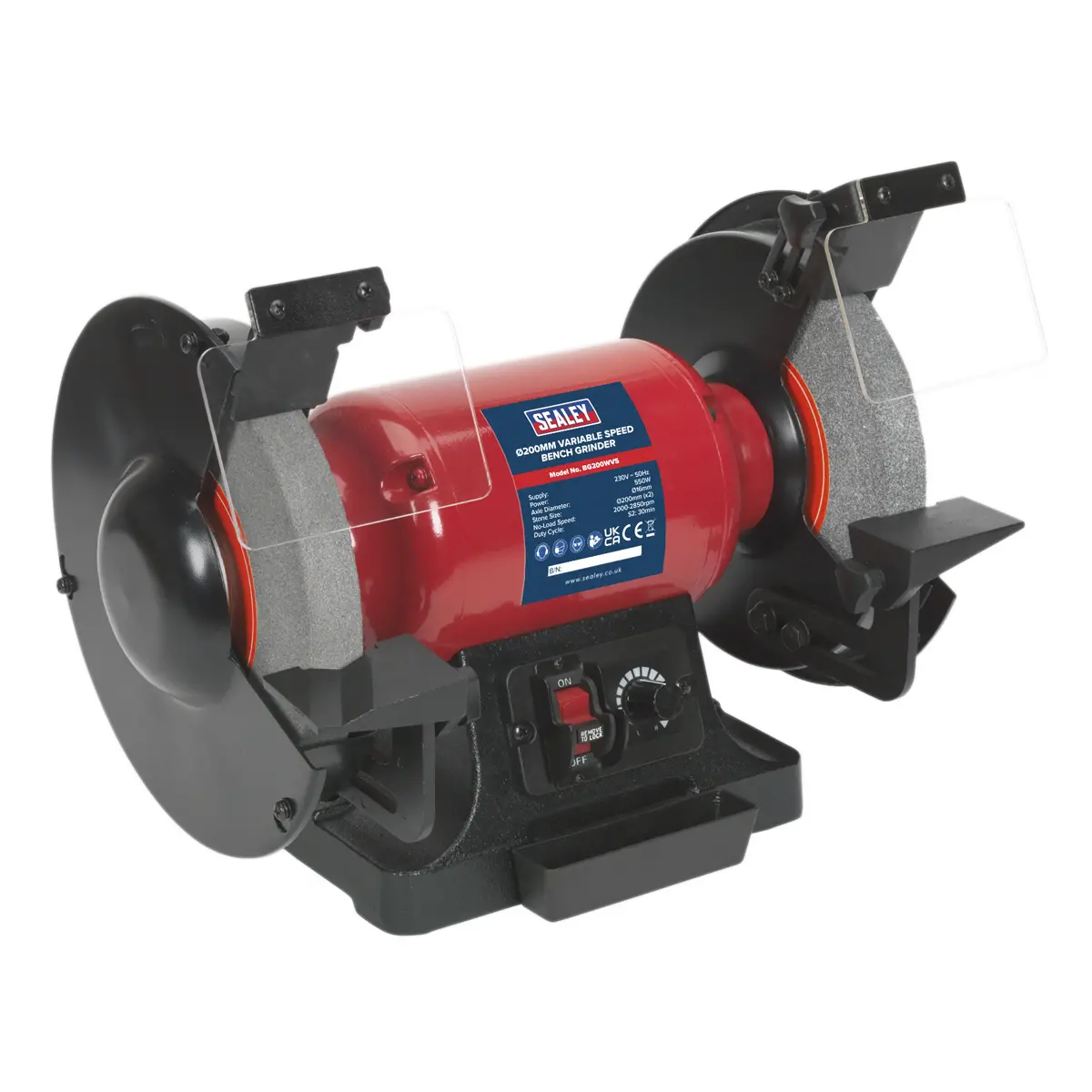Sealey 200Mm Bench Grinder With Variable Speed 550W/230V Bg200wvs 1