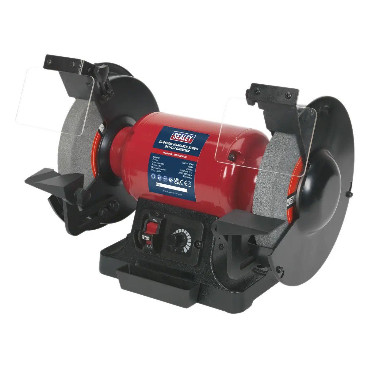 Sealey 200Mm Bench Grinder With Variable Speed 550W/230V Bg200wvs 2