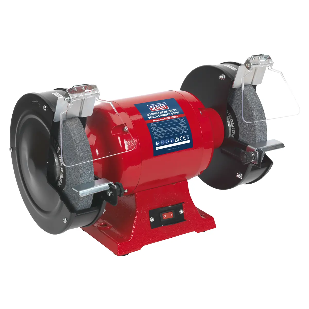 Sealey Heavy-Duty 200Mm Bench Grinder 600W/230V Bg200/99 1
