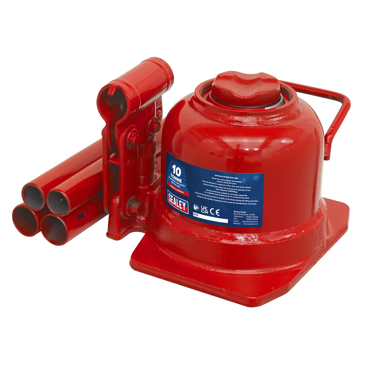 Sealey Low Profile Telescopic Bottle Jack 10 Tonne Bj10le 1