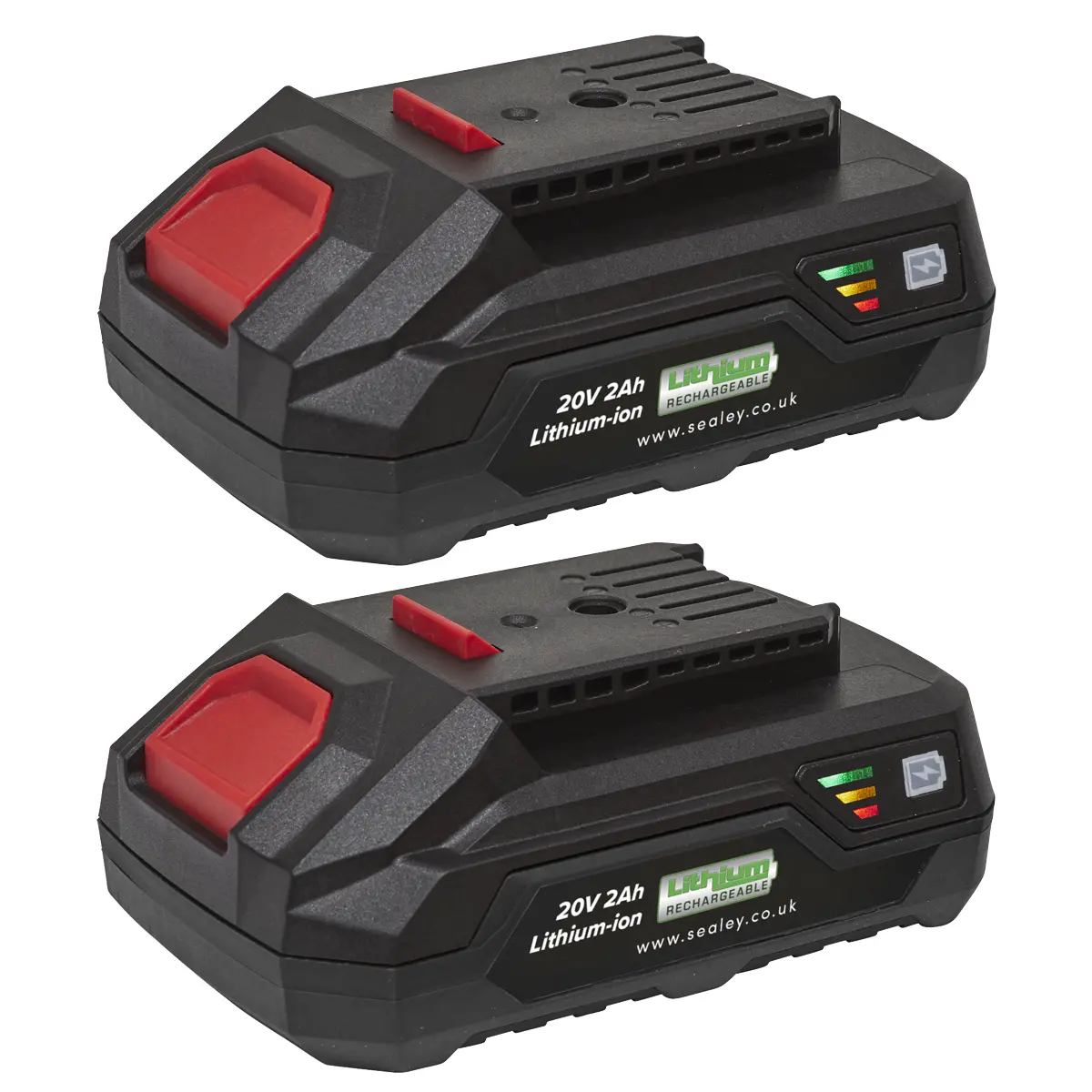 Sealey Sv20 Series Power Tool Battery 20V 2Ah - Pack Of 2 Bk02 1