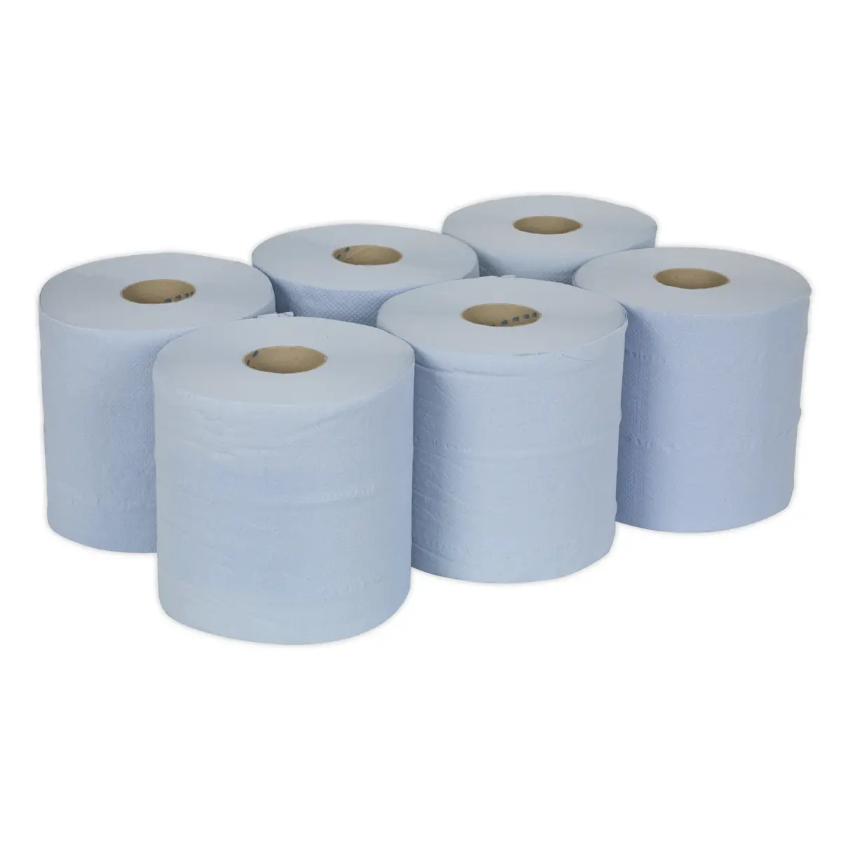 Sealey 2-Ply Embossed Blue Paper Roll 150M - Pack Of 6 Blu150 1