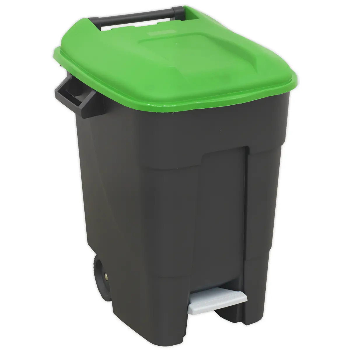 Sealey Refuse/Wheelie Bin With Foot Pedal 100L - Green Bm100pg 1
