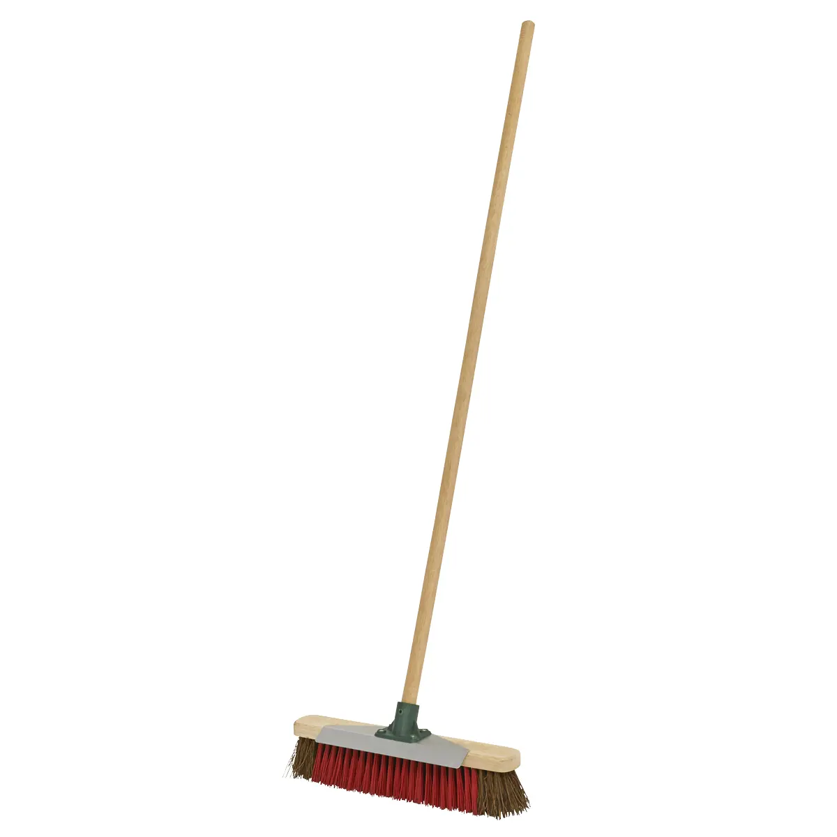 Sealey Heavy-Duty Stiff/Hard Bristle Broom With Scraper 16"(405Mm) Bm16sc 1