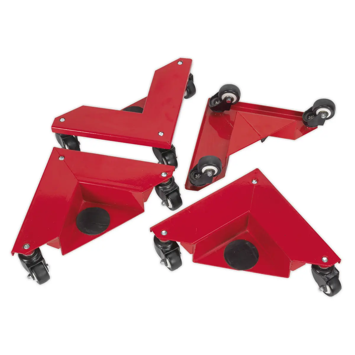 Sealey Corner Transport Dollies 150Kg Capacity - Set Of 4 Cm4 1