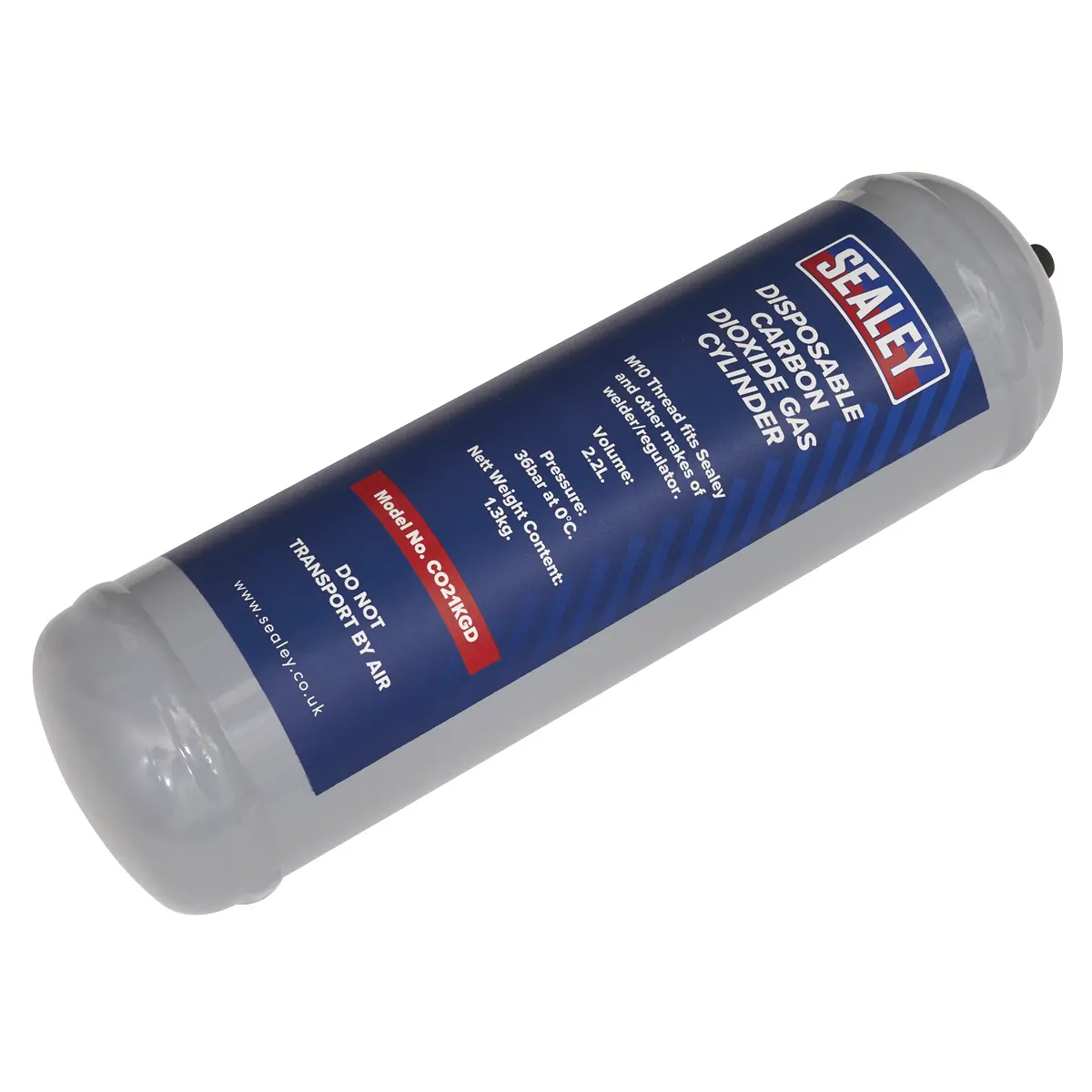 Sealey Disposable Carbon Dioxide Gas Cylinder 1.3Kg Co21kgd 1