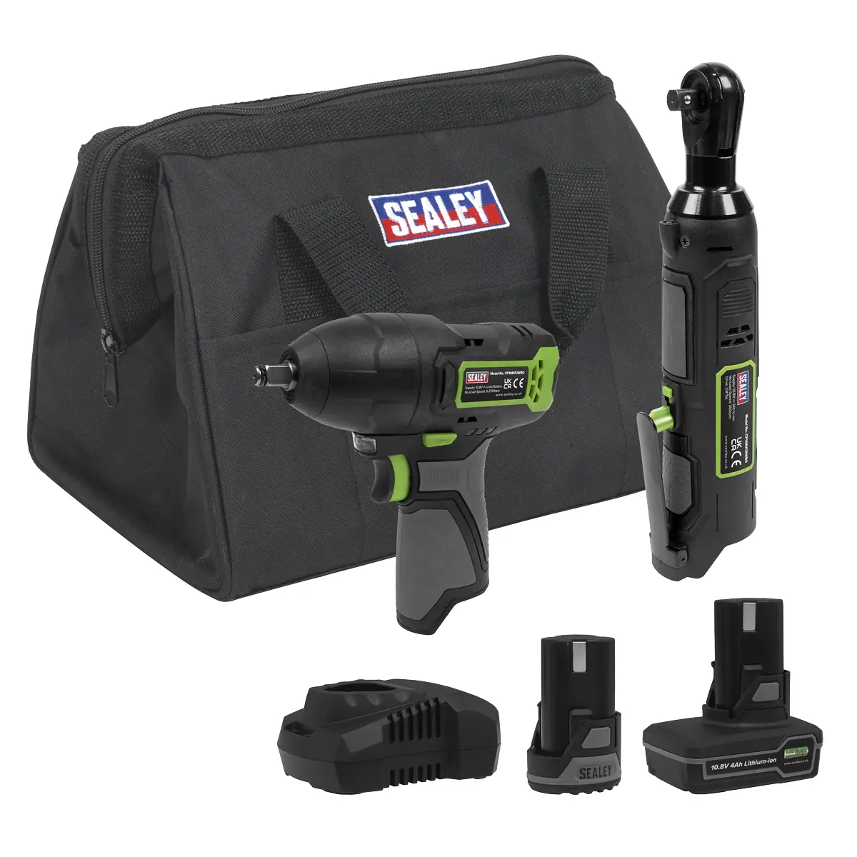 Sealey 2 X Sv10.8 Series Cordless Power Tool Kit 10.8V - 2 Batteries Cp108vcombo6 1
