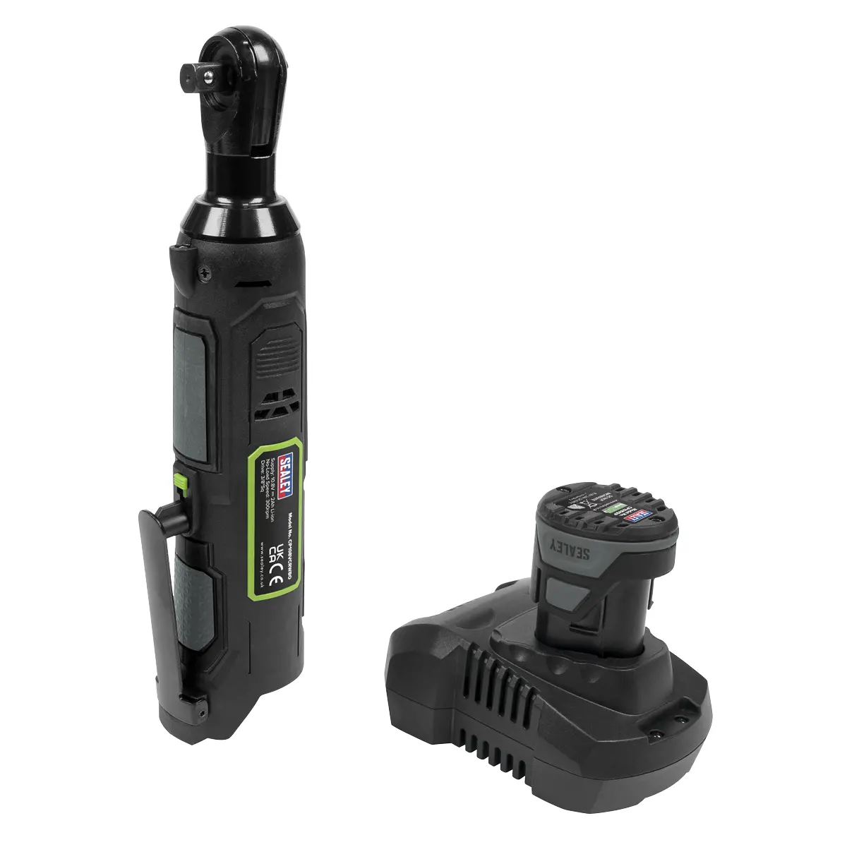 Sealey Sv10.8 Series 3/8"Sq Drive Cordless Ratchet Wrench Kit 45Nm 10.8V 2Ah Cp108vcrw 1