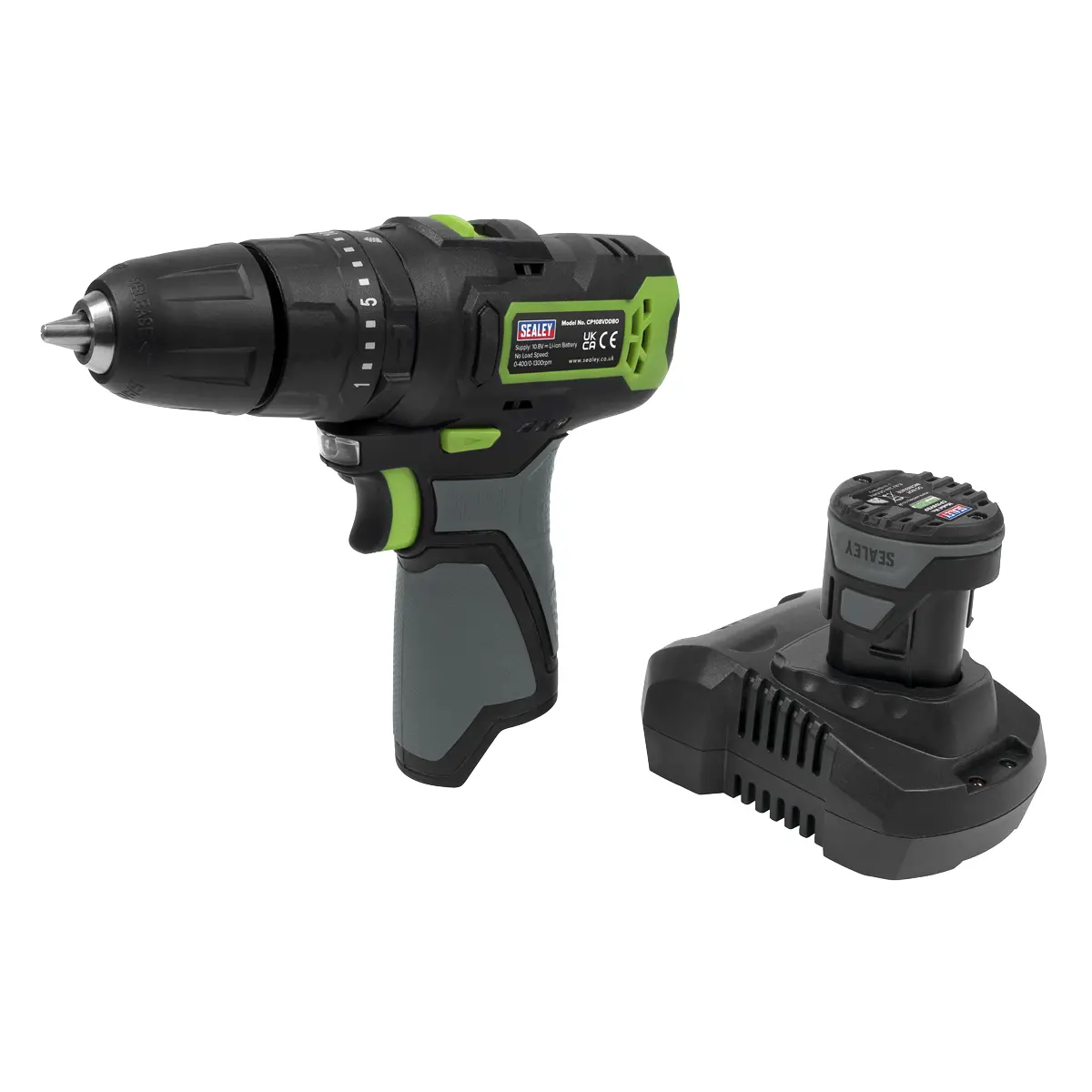 Sealey Sv10.8 Series 10Mm Cordless Combi Drill Kit 10.8V 2Ah Cp108vdd 1