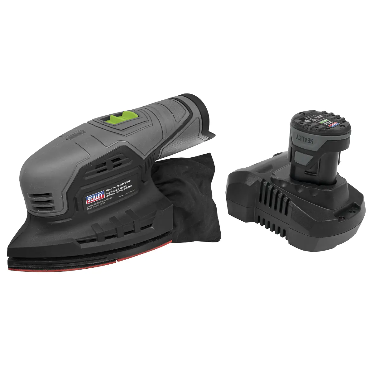 Sealey Sv10.8 Series 150Mm Cordless Detail Sander Kit 10.8V 2Ah Cp108vds 1