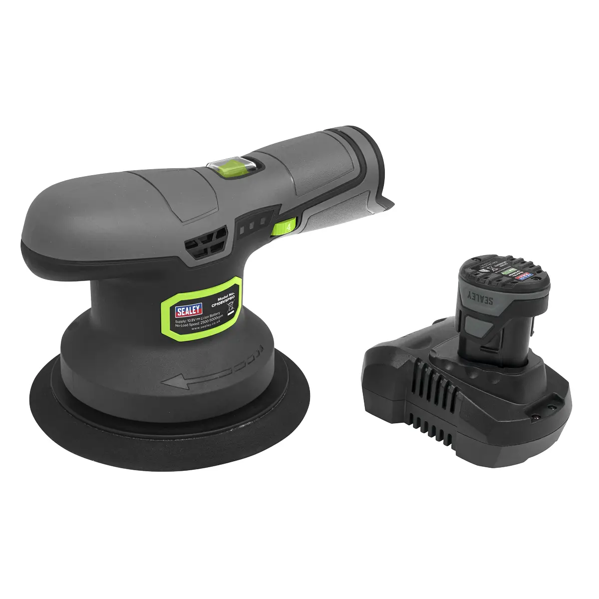 Sealey Sv10.8 Series 150Mm Cordless Dual Action Sander/Polisher Kit 10.8V 2Ah Cp108vsp 1