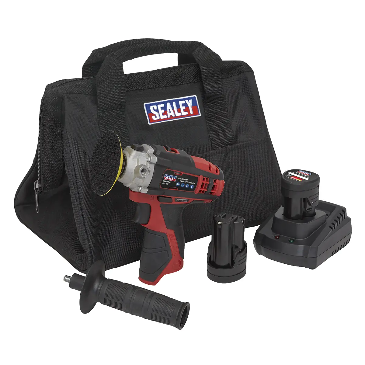 Sealey Sv12 Series 71Mm Cordless Polisher Kit 12V 2Ah - 2 Batteries Cp1205kit 1