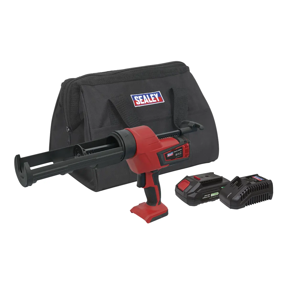 Sealey Sv20 Series 310Ml Cordless Caulking Gun Kit 20V 2Ah Cp20vcgkit1 1