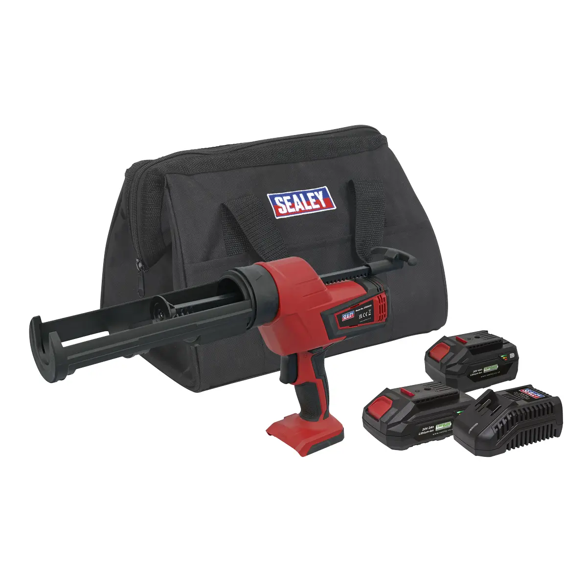 Sealey Sv20 Series 310Ml Cordless Caulking Gun Kit 20V - 2 Batteries Cp20vcgkit 1